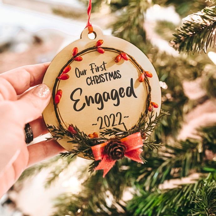 Our First Christmas Engaged Ornament 2022