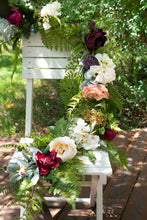 Load image into Gallery viewer, Burgundy and Blush Boho Floral Wedding Garland for Arch or Table
