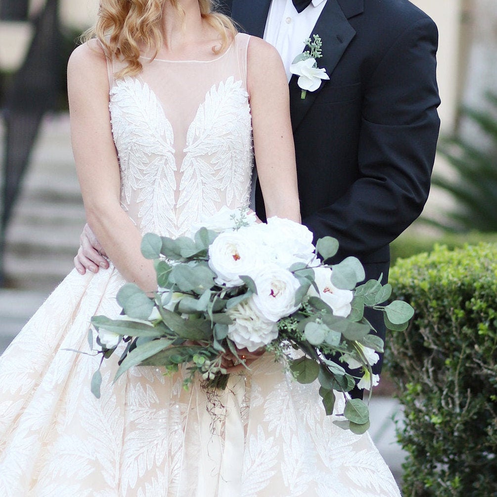 Eucalyptus Bride to Be White Veil