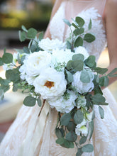 Load image into Gallery viewer, White Rose and Eucalyptus Bouquet
