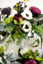 Load image into Gallery viewer, Burgundy and Blue Boho Bridal Bouquet
