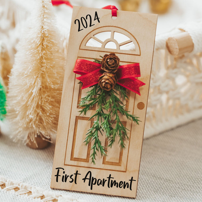 First Apartment Ornament 2024 - Christmas Ornament for Couple Moving in Together, Newlyweds or New Graduate