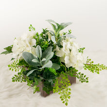 Load image into Gallery viewer, White Hydrangea Rustic Wedding Centerpiece
