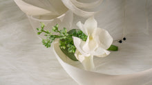 Load image into Gallery viewer, White Flower Eucalyptus Boutonniere
