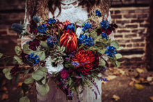Load image into Gallery viewer, Orange and Blue Boho Bouquet
