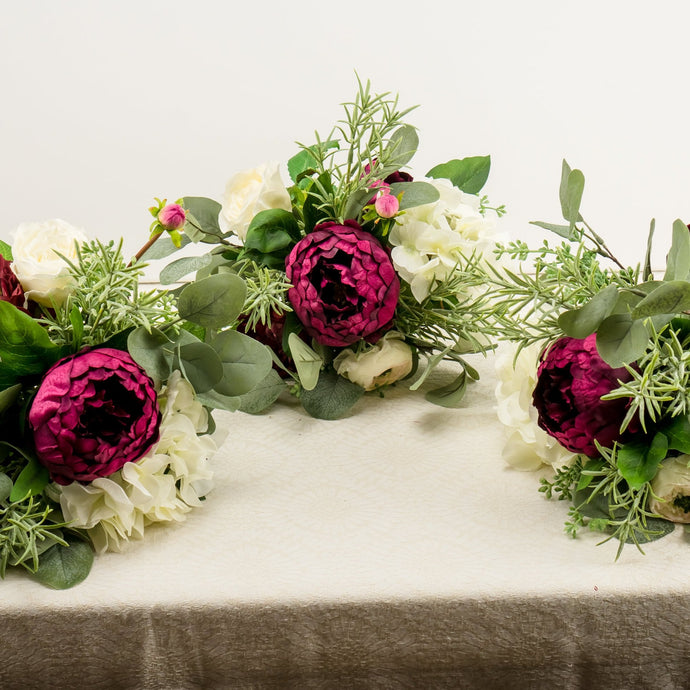 Burgundy Flower Bouquets for Bridesmaids