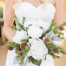 Load image into Gallery viewer, White Bridal Bouquet for Winter Wedding
