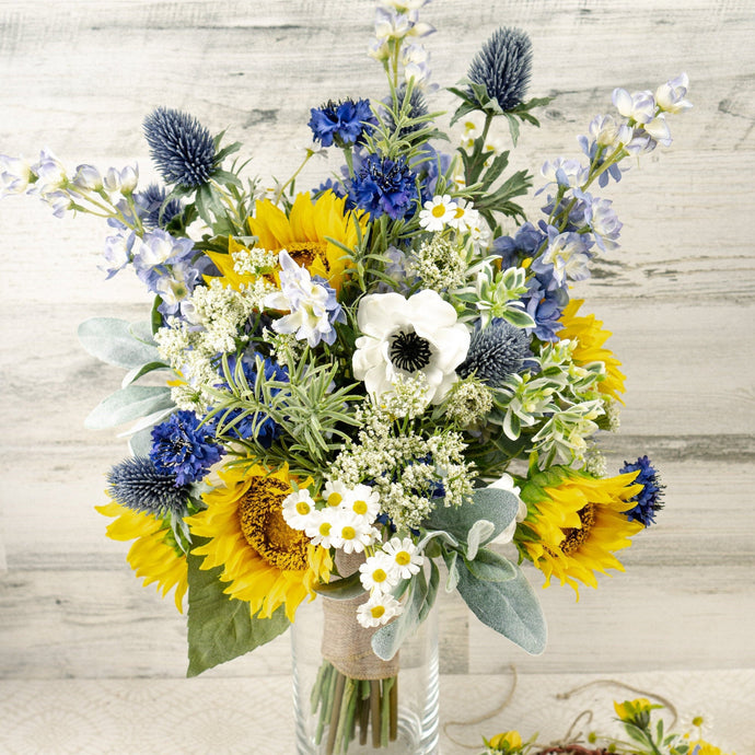 Sunflower and Wildflower Bridal Bouquet